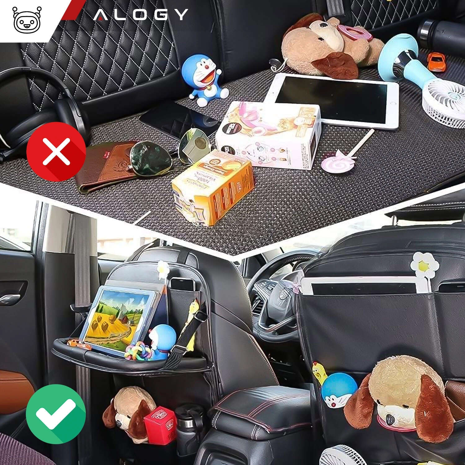 Auto-Organizer Alogy Car CO-S1 Autoetuihalter für Karten, Brille für  Sonnenblende schwarz