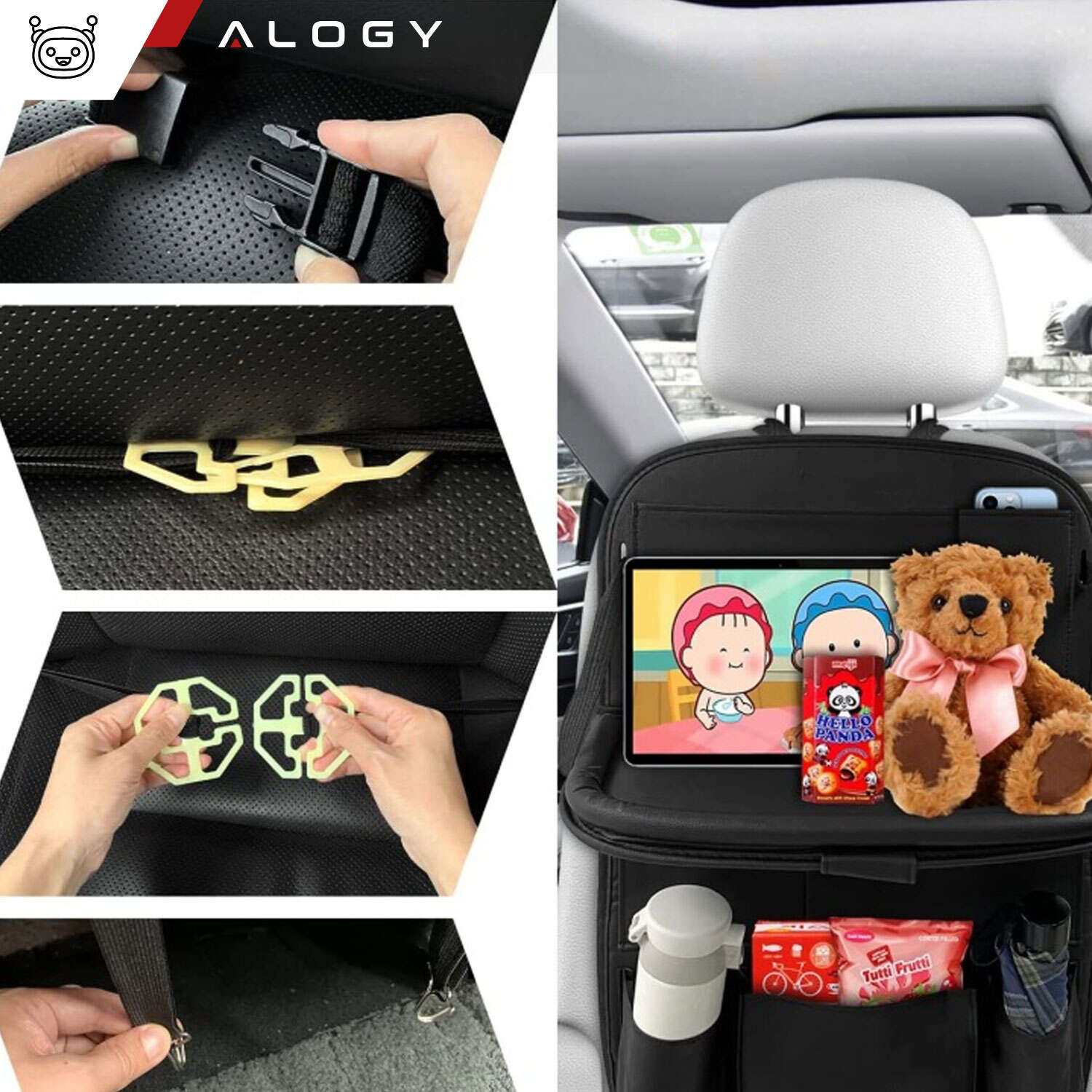 Auto-Organizer Alogy Car CO-S1 Autoetuihalter für Karten, Brille für  Sonnenblende schwarz - 4KOM