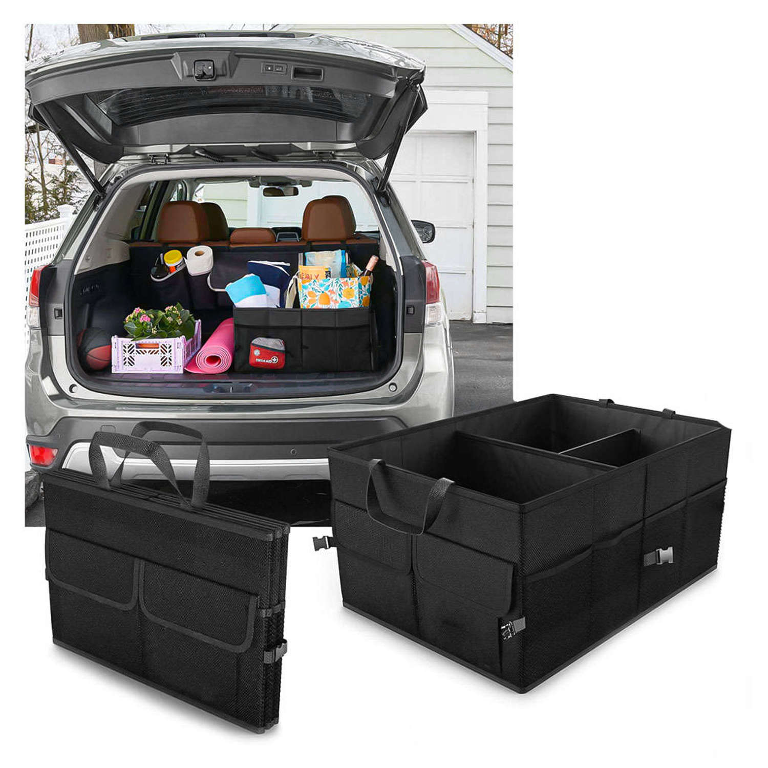 Auto Kofferraum-Organizer - zusammenklappbar, schwarz, € 10