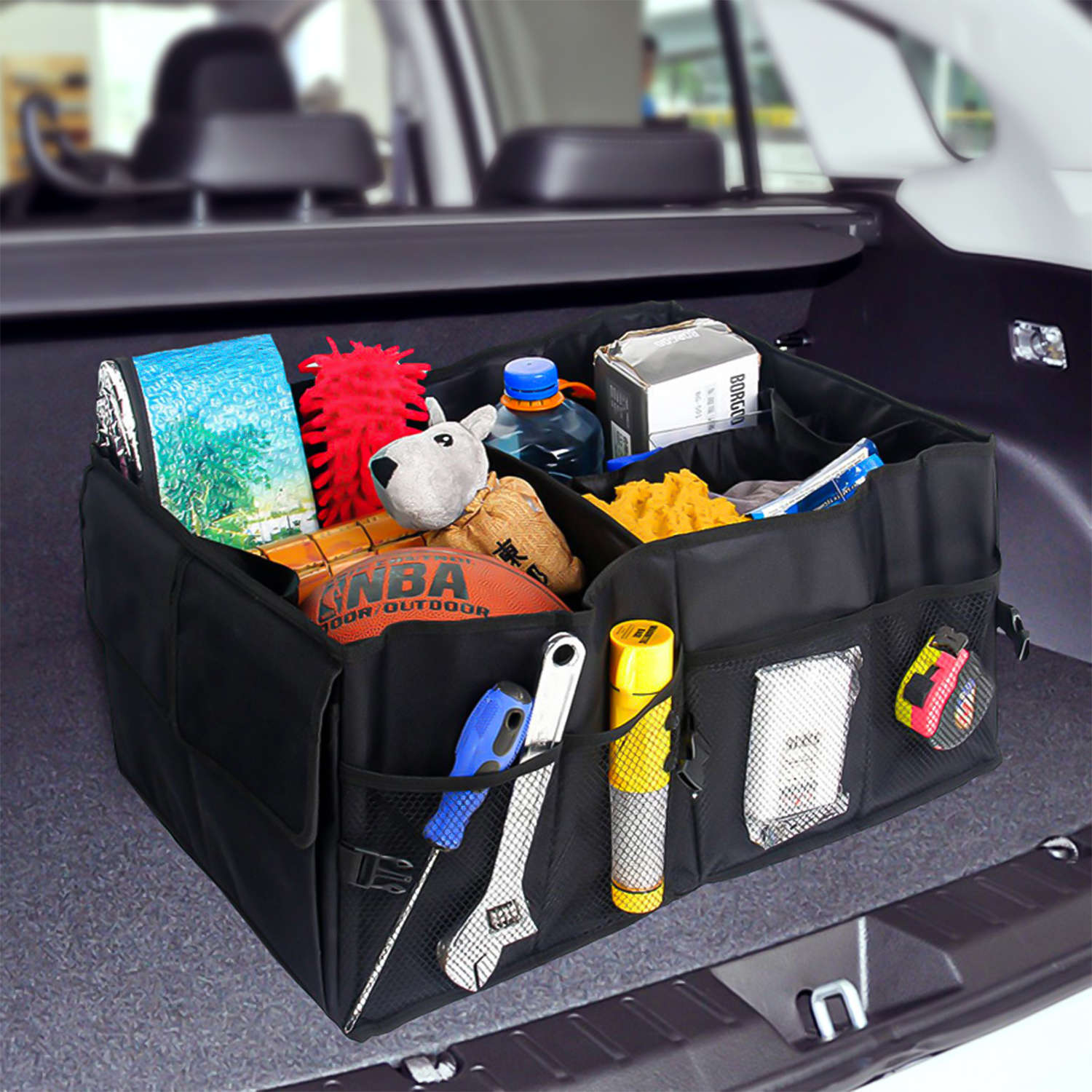 Auto kofferraum aufbewahrung tasche leder camping box