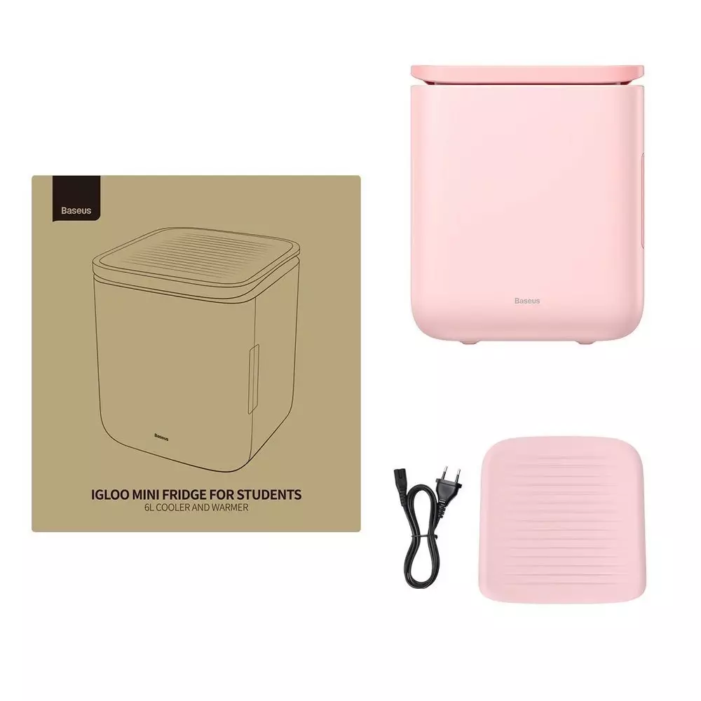 Baseus tragbare Mini-Kühlbox 6L wärmer pink (ACXBW-A04) 