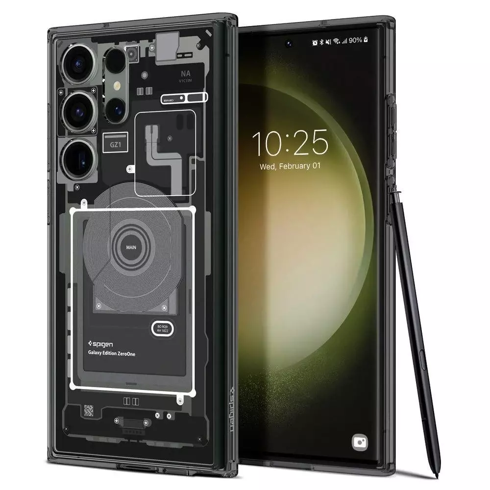 Etui für das Telefon Spigen Ultra Hybrid für das Samsung Galaxy S23 Ultra  Zero One 