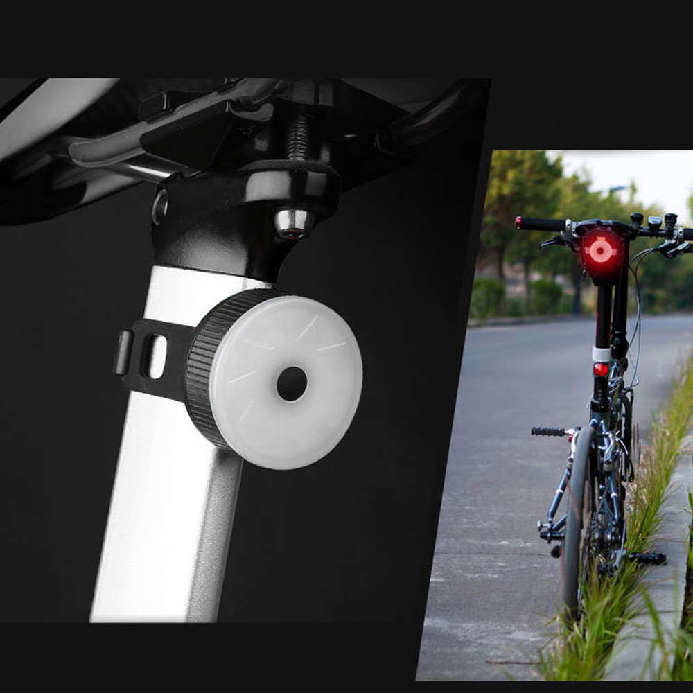 Fahrradlampe Fahrradlicht Hinten rote LED unter dem Sattel Blinkende Lampe  für Fahrradheck 