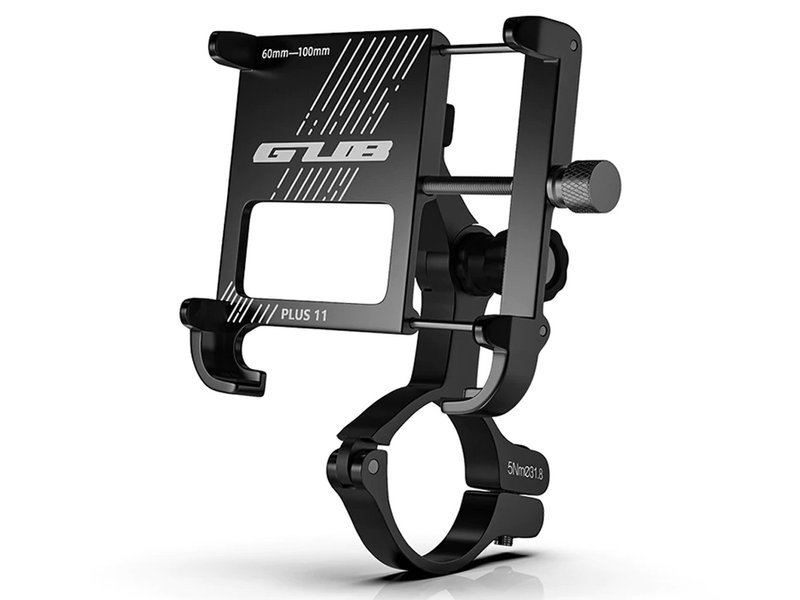 GUB Plus 11 Motorrad-Fahrradhalterung für GPS-Telefon, Aluminium Schwarz 