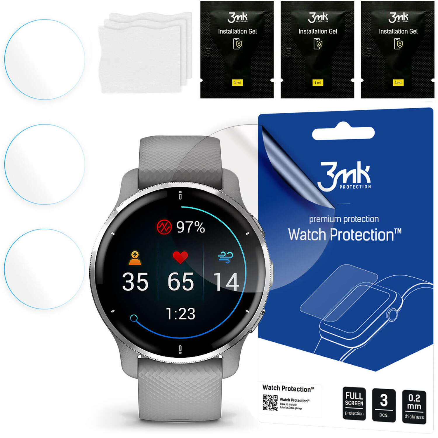 Garmin Venu 2 Plus – 3mk Watch Protection™ v. BOGEN 