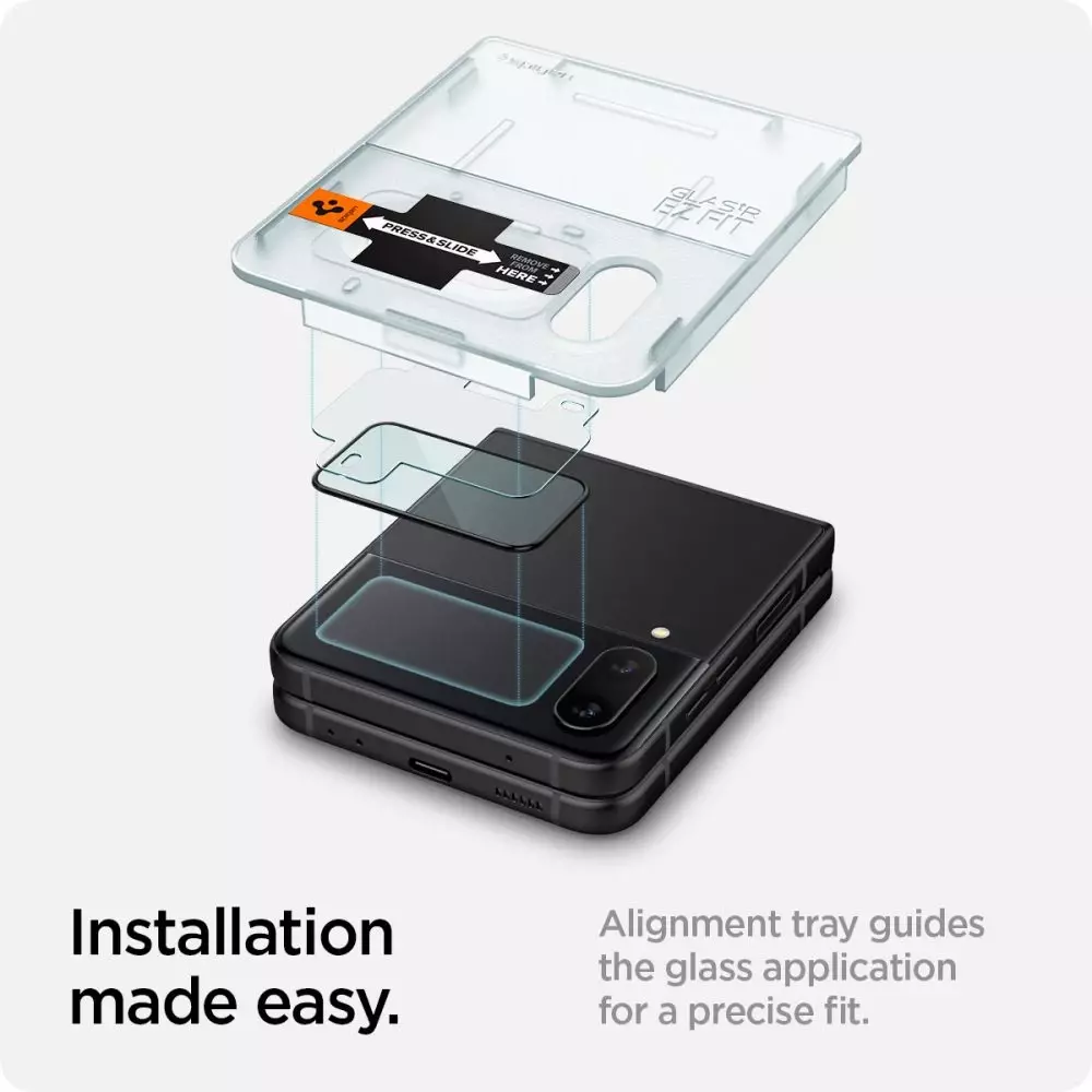Spigen Glas.tR EZ Fit Schutzfolie kompatibel mit Samsung Galaxy