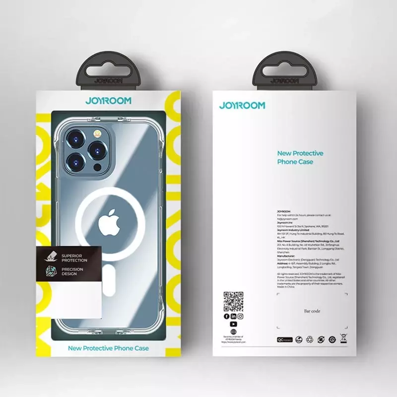 Joyroom Magnetic Defender Magnetische Hülle für iPhone 13 gepanzerte Hülle  mit Hakenständer klar (MagSafe-kompatibel) 