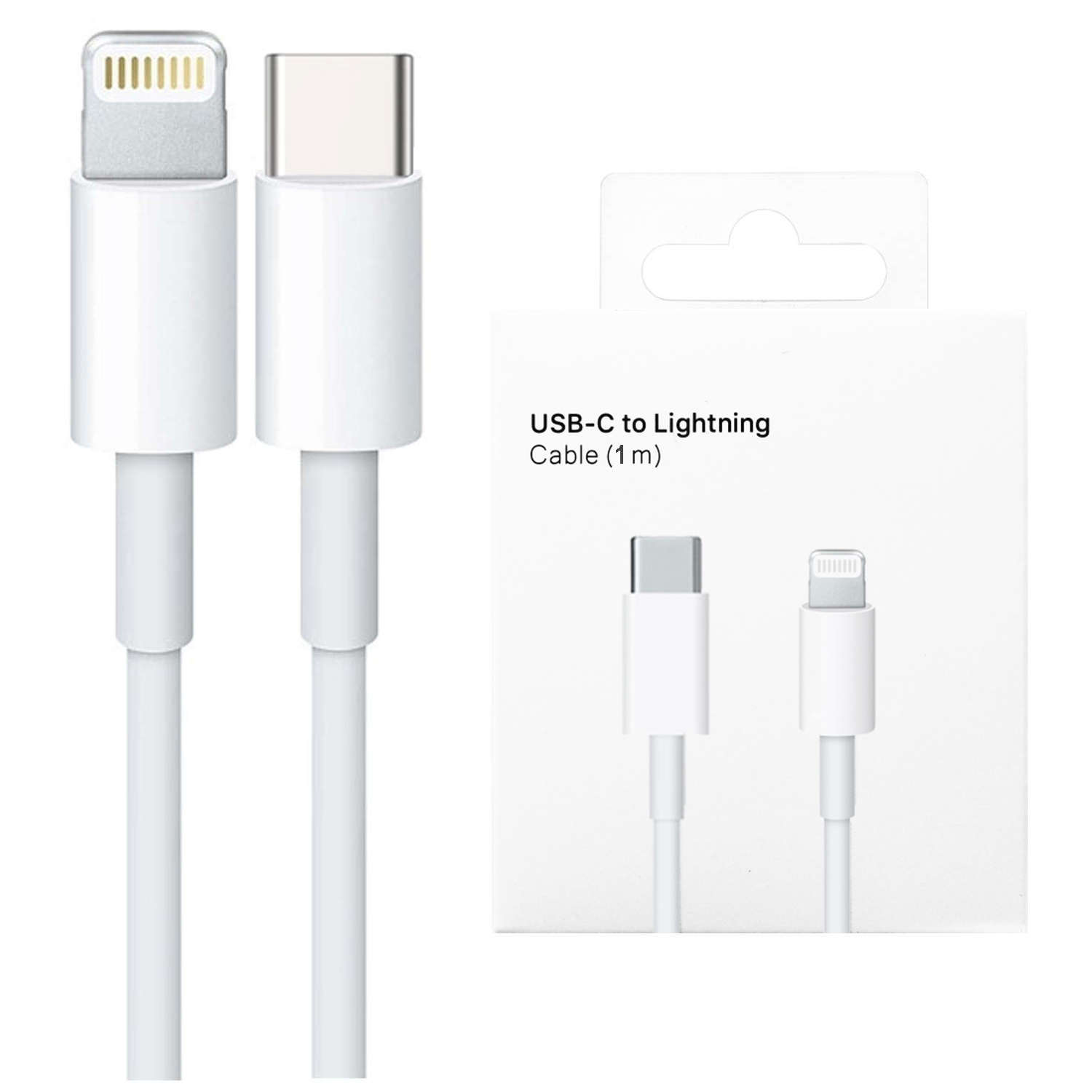 Ladekabel Lightning zu USB-C Original Apple iPhone (1 m) - Weiss