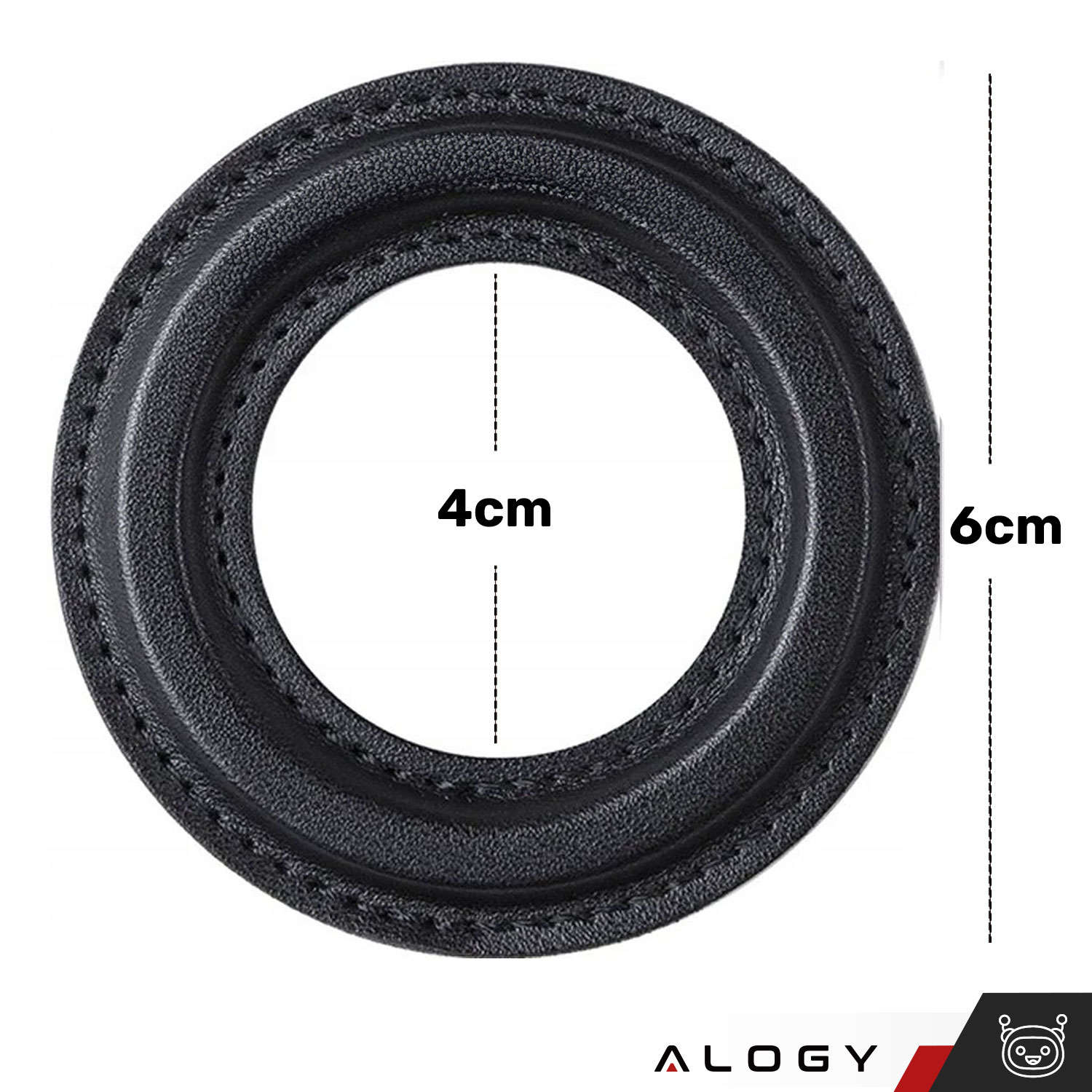 Magnetplatte für MagSafe-Aufkleber Ring Ringhalterabdeckung Universalleder  Alogy Magnetic schwarz 