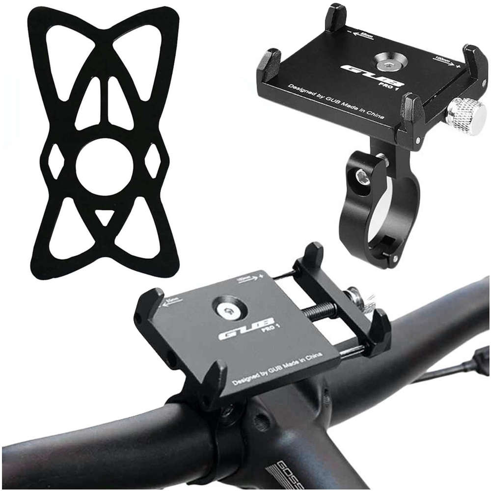 Motorrad Fahrradhalter GUB Pro 1 für Smartphone schwarz Sicherheitsgurt 