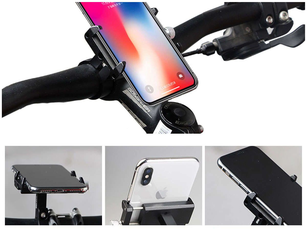 Motorrad Fahrradhalter GUB Pro 1 für Smartphone schwarz Sicherheitsgurt 