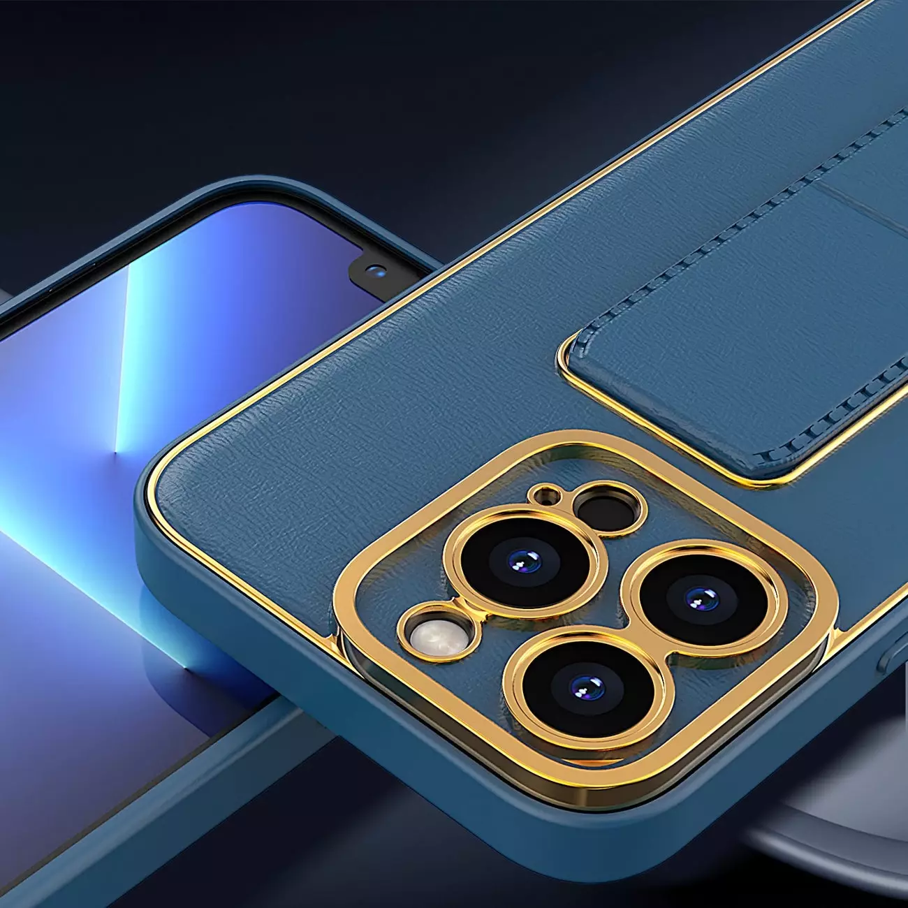 Neues Kickstand Case für iPhone 12 Pro mit Ständer grün 