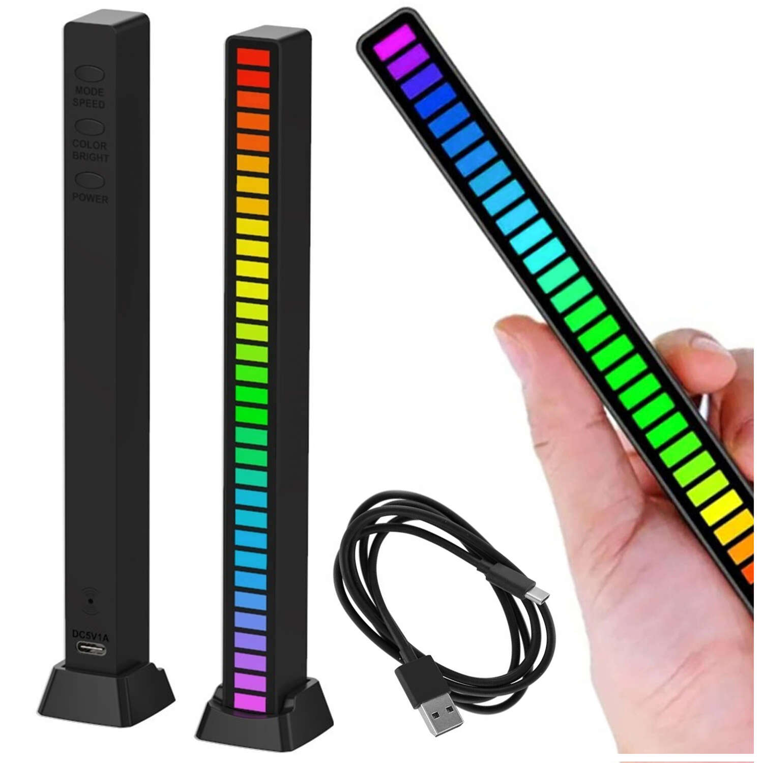 RGB-LED-Lampe USB-Lampe blinkt im Rhythmus der Musik Smart Bar 18