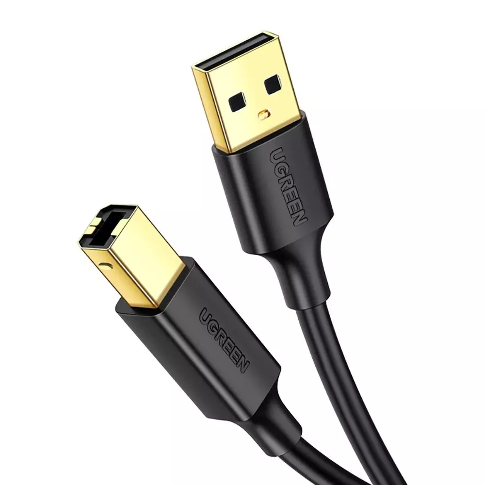 USB Type B UGREEN Kabel für Drucker (männlich) - USB 2.0 (männlich) 480  Mbps 1 m schwarz (US135 20846) 
