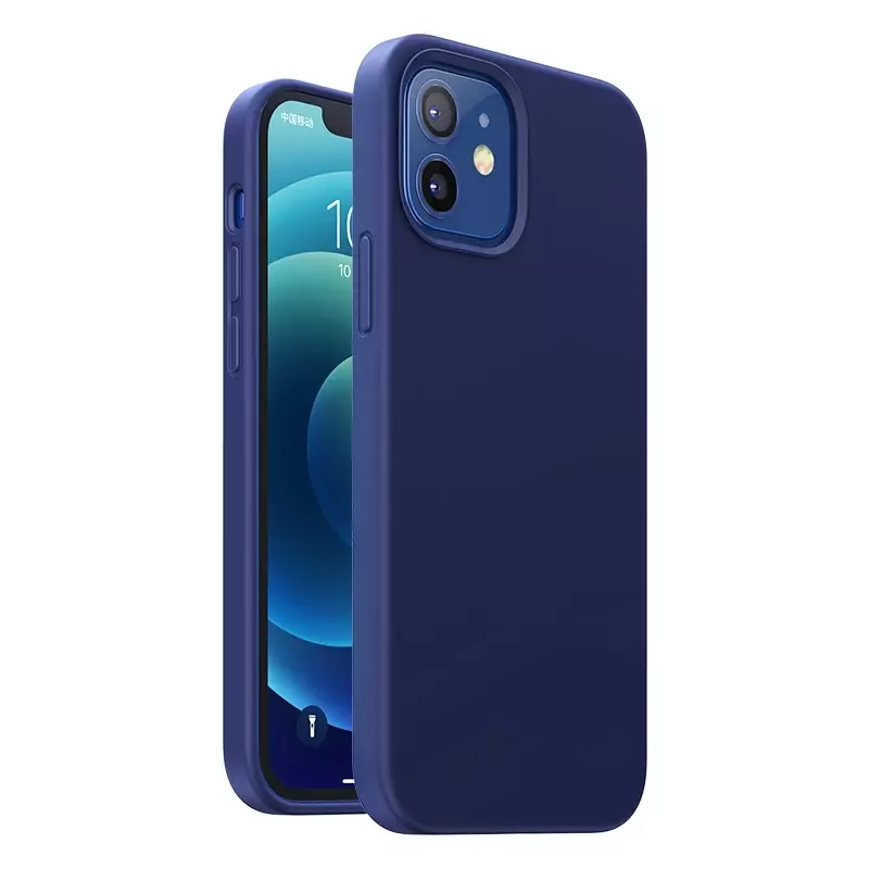 Ugreen Protective Silicone Case gummierte flexible Silikonhülle für iPhone  12 mini marineblau
