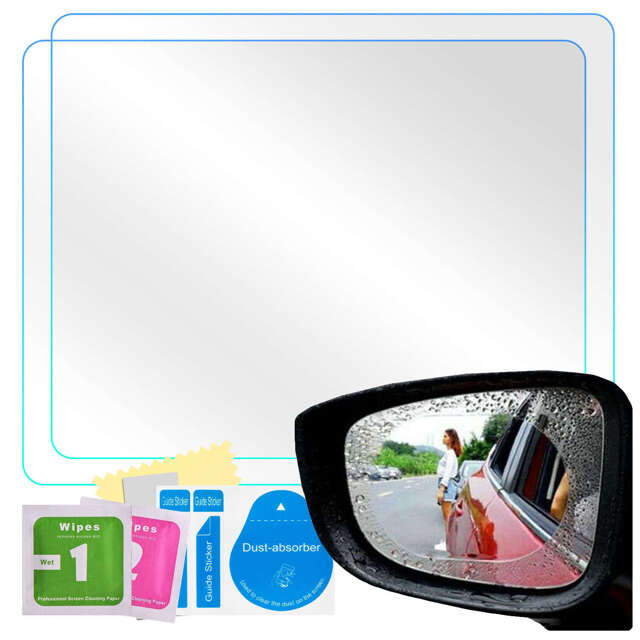 4 Stück Auto-Spiegel-Folie Antibeschlag-Auto-Rückspiegel-Folie, regenfest,  wasserdicht, Auto-Regenfolie, Auto-Fenster-Aufkleber mit Werkzeugset für  Auto-Rückspiegel : : Auto & Motorrad