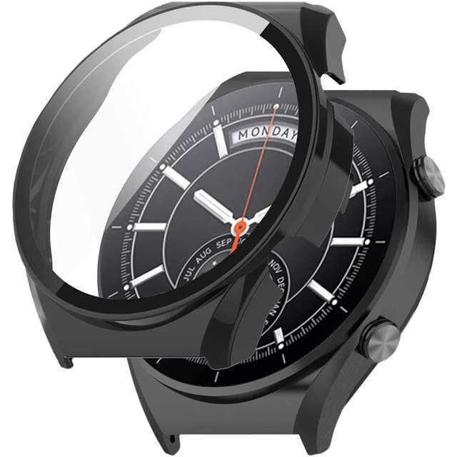 2in1 Schutzhülle mit Alogy Glas für Xiaomi Mi Watch S1 Global Black