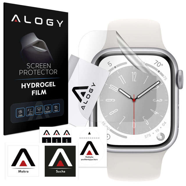 2x Alogy Hydrogel Smartwatch-Schutzfolie für Apple Watch 4 5 6 7 8 SE 40/41 mm