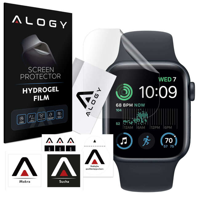 2x Alogy Hydrogel Smartwatch Schutzfolie für Apple Watch SE 2022 (40mm)