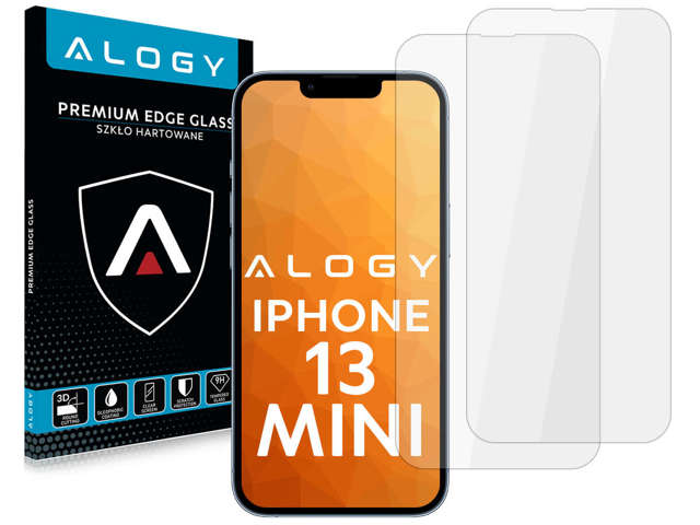 2x Alogy Panzerglas für den Bildschirm für Apple iPhone 13 Mini 5.4