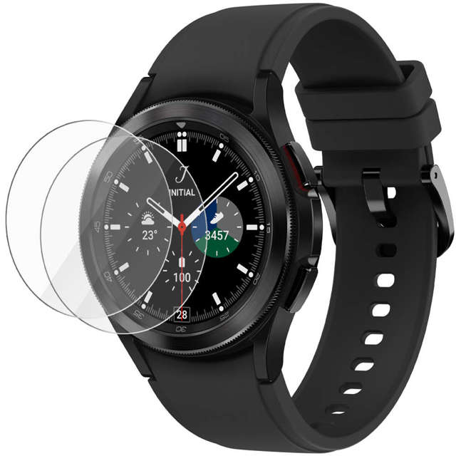 2x Alogy gehärtetes Glas für 9H-Bildschirm für Samsung Galaxy Watch 4 Classic 42mm