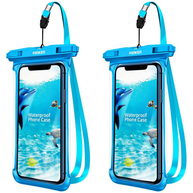 2x Fonken wasserdichte wasserdichte Handyhülle Universal IPX8 bis 6,5 Blau