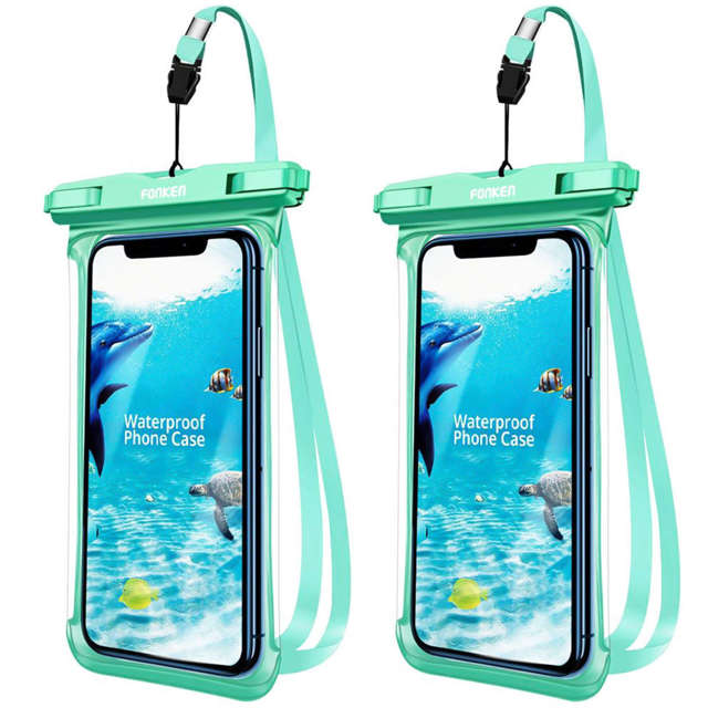 2x Fonken wasserdichte wasserdichte Handyhülle Universal IPX8 bis 6,5 Grün