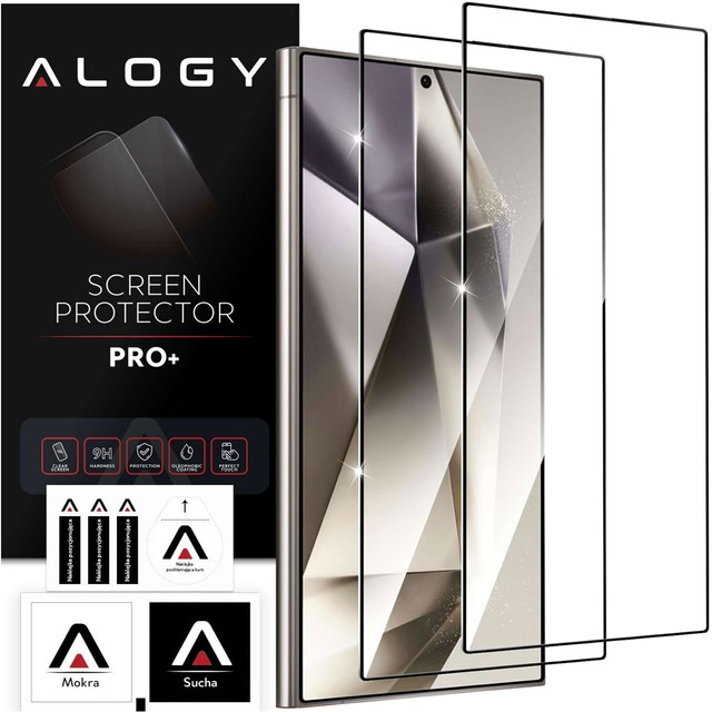 2x Panzerglas für Samsung Galaxy S24 Ultra Displayschutzglas 9H Alogy Pro