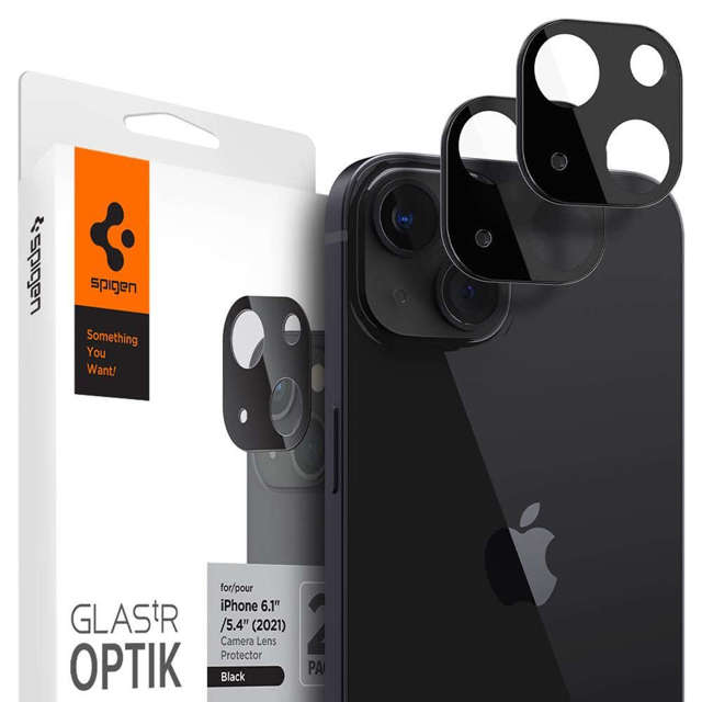 2x Spigen Optik.TR Kameraglas für iPhone 13/13 Mini Schwarz