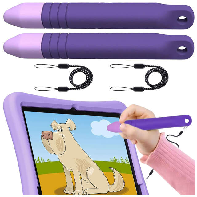 2x Stylus Kapazitiver Touchscreen-Stift für Telefon Tablet Alogy Stylus Pen für Kinder 10 cm Lila