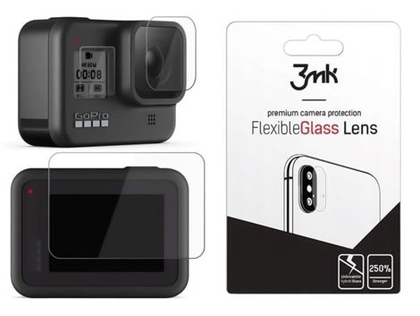 3mk Flexibles Glas für den Bildschirm auf dem Objektiv für GoPro Hero 8