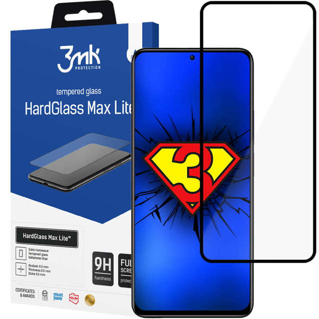 3mk HardGlass Max Lite gehärtetes Glas für Xiaomi Redmi Note 11 4G / 11S / Poco M4 Pro 4G