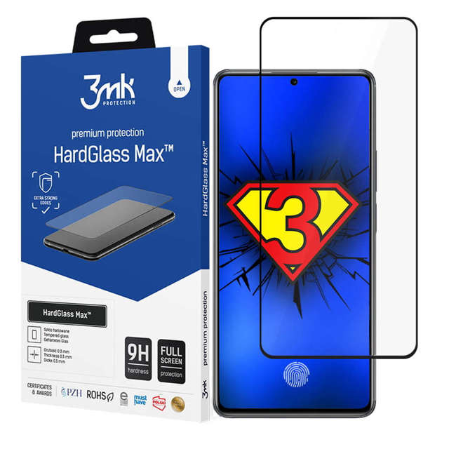 3mk HardGlass Max gehärtetes Glas für Xiaomi Mi 11T / Mi 11T Pro Schwarz