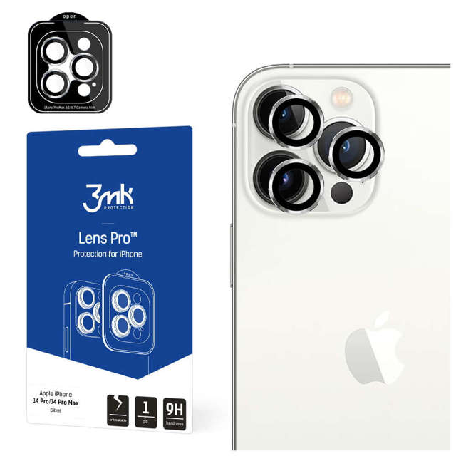 3mk Lens Protection Pro Phone Lens Protector für Apple iPhone 14 Pro / 14 Pro Max Silber