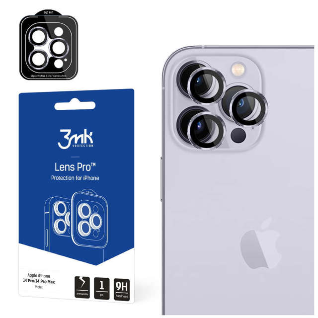 3mk Lens Protection Pro Phone Lens Protector für Apple iPhone 14 Pro / 14 Pro Max Violett