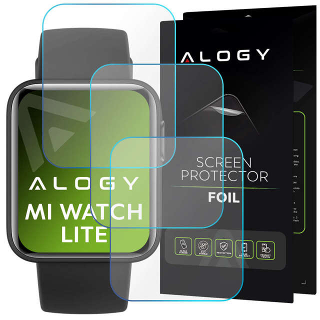 3x Alogy Hydrogel Displayschutzfolie für Xiaomi Mi Watch Lite