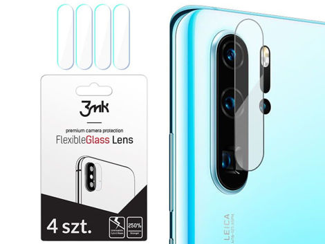 4x 3mk Flexibles Glas für Kameraobjektiv für Huawei P30 Pro