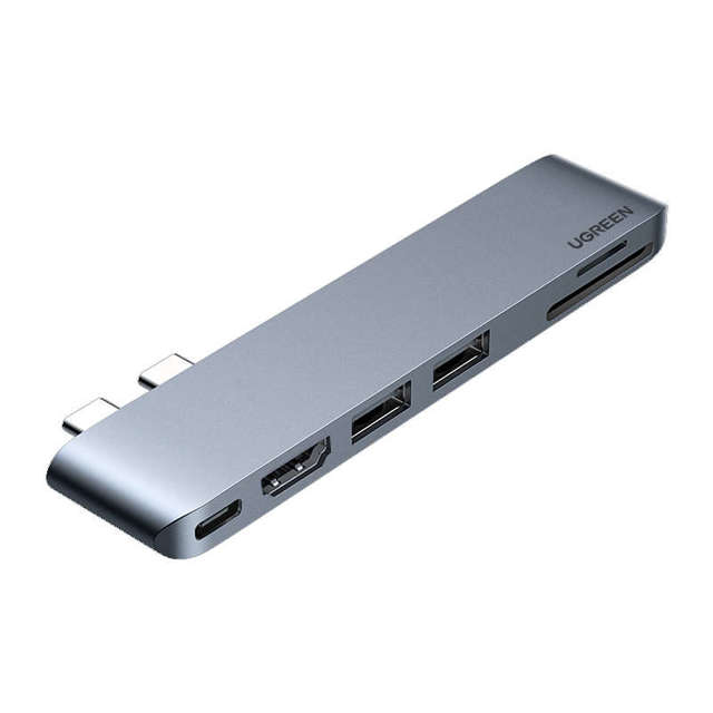 6 in 1 UGREEN CM380 Adapter USB-C Hub für MacBook Air / Pro (Grau)