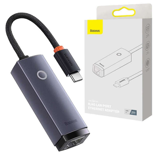 Adapter LAN Netzwerkkarte Baseus Erhernet USB-C auf RJ45 1000Mbps Adapter