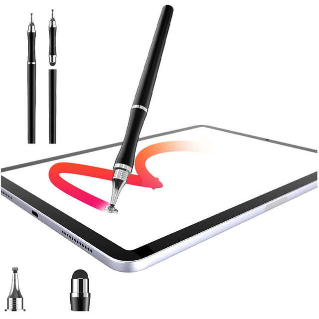 Alogy 2-in-1 Eingabestift kapazitiver Touch für Tablet-Bildschirm Schwarz