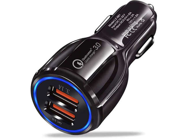 Alogy 2x USB 3.1A QC 3.0 18W Fast Car Charger 6A Kabel 1m Case