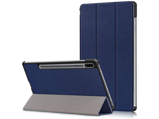 Alogy Book Cover Flip Case für Galaxy Tab S7 FE 5G 12.4 T730 / T736B Marineblau