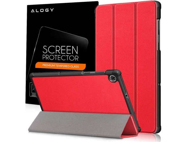 Alogy Book Cover für Lenovo M10 Gen 2 TB-X306 Rotes Glas