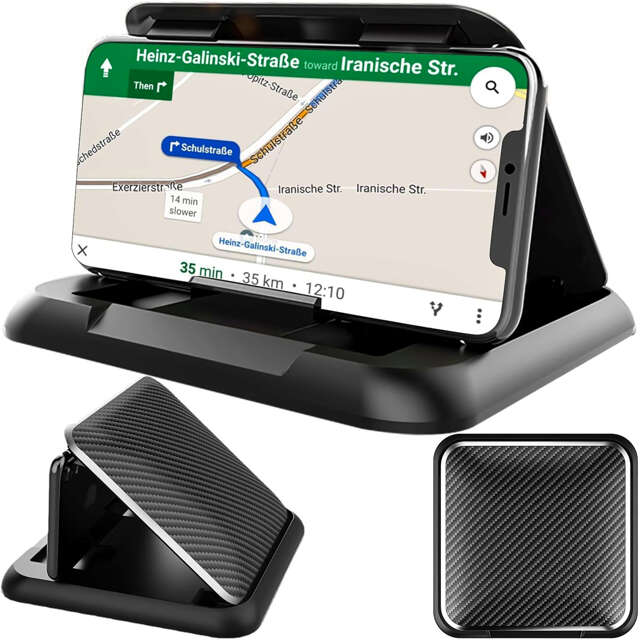 Alogy Carbon Autohalterung für Telefon bis 6,8 Zoll, GPS, Cockpit