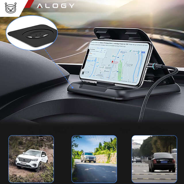 Alogy Carbon Autohalterung für Telefon bis 6,8 Zoll, GPS, Cockpit