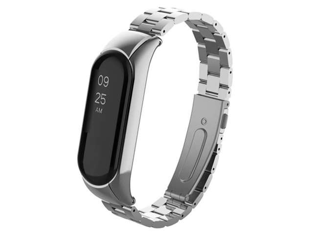 Alogy Edelstahlarmband für Xiaomi Mi Band 5 Silber