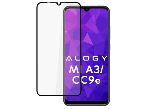 Alogy Full Glue Gehäusefreundliches Glas für Xiaomi Mi A3 / CC9e Schwarz