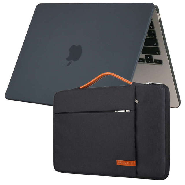 Alogy Hard Case für Apple Macbook Air 13 2022 M2 Matte Black Tasche 13,3 Zoll