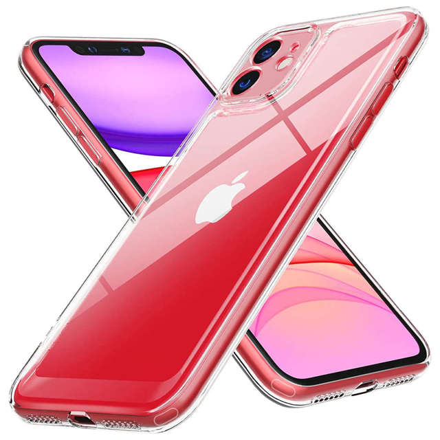 Alogy Hybrid-Hülle mit Kameraschutz für Apple iPhone 11, klares Glas