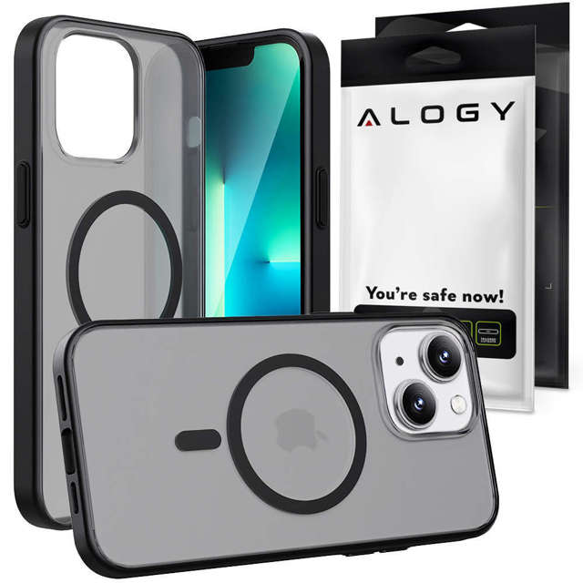 Alogy MagMat Matte Phone Case für MagSafe Schutzhülle für Apple iPhone 14 Plus Schwarz